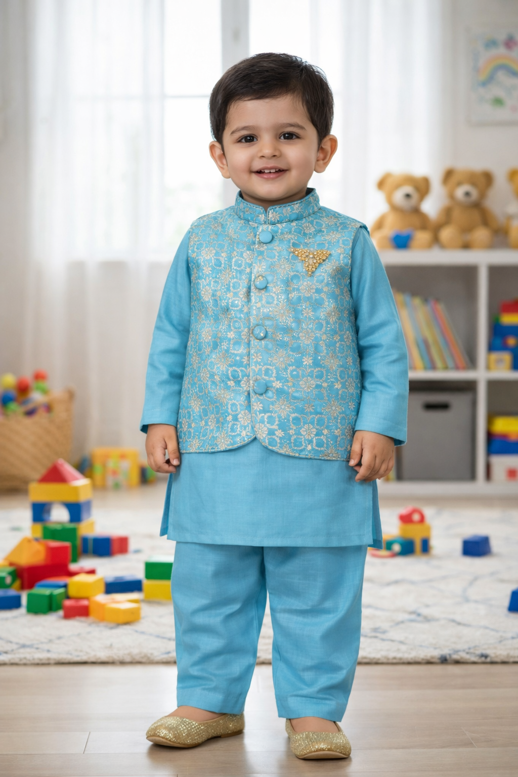 Indo-western boys kurta