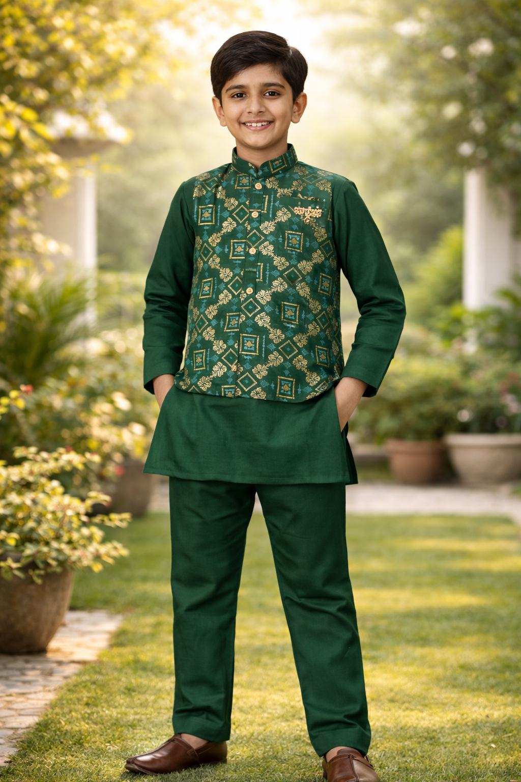 Indo-western boys kurta